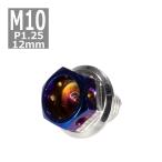 六角ボルト M10×12mm P1.25 ヘキサゴン ステンレス シルバー＆焼きチタンカラー 1個 TB0697