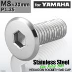 ブレーキディスク ローターボルト M8×20mm P1.25 ヤマハ用 フラットヘッド 車/バイク シルバーカラー 1個 TD0032