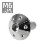  кнопка болт M6×15mm P1.0 отверстие head нержавеющая сталь серебряный 1 шт TR0052