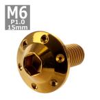  кнопка болт M6×15mm P1.0 отверстие head H-1 нержавеющая сталь Gold 1 шт TR0192