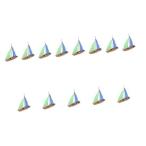 13pcs Sailing Model Wooden Boat Assembly Toy Sailboat DIY Mold Wooden Sailboat Ornament Handcraft Mold Wooden Sailboat Kits Sailboat Model Craft Wood
