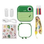 Kids Printer Camera, DIY Doodle Thermal Printing Cartoon Dinosaur Appearance Instant Camera Toy Camera for Travel