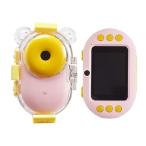 AMEIYUN Children's Waterproof Digital Camera Sports Diving Dual Lens Camera Toy, Shockproof and Front and Rear Selfie Camera 8 MP (Pink)