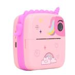 Instant Print Camera, Lovely Kids Camera Instant Print Selfie Electric with Charging Cable for Daily Life for Child (Roseate)
