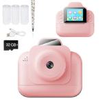 Funio Kids Camera Instant Print, Children*s Mini Camera with 32GB Card, Gift for Boy and Girl, Play Games/Play Music and Video, Blue, Pink & Purple