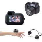 Zoomu Mini Camera Keychain, 1080 P Small Body Camera, Tiny Cameras, Mini Keychain Cameras with Screen, Tiny Nostalgia Cam, Key Chain Cam That Works fo