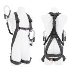 タジマ 新規格安全帯 フルハーネスGS・蛇腹式ダブルランヤードセット Mサイズ黒 束縛感の少ないY型構造 短くなるので邪魔にならない蛇腹式 ランヤー