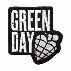Green Day アイロンパッチ／ワッペン グリーン・デイ Stacked Logo &amp; Grenade