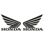 ネコポス　Honda  ホンダ   0SYWG-D9P-K11 　NEW ウイングデカール  11cm　パールブラック