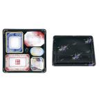 TKG  ワンウェイ 会席膳セット 蓋三彩 T-204 20セット入  XAZ-44 7-1468-1001   業務用  お弁当容器 お弁当箱 ラ