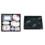 TKG  ワンウェイ 会席膳セット 蓋三彩 T-217 20セット入  XAZ-46 7-1468-1201 業務用  お弁当容器 お弁当箱 ランチ