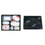 TKG  ワンウェイ 会席膳セット 蓋三彩 T-238 20セット入  XAZ-47 7-1468-1301業務用  お弁当容器 お弁当箱 ランチボ