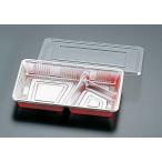 送料無料 TKG  仕切付弁当容器 透明蓋付 100セット入 〈GBV-19〉7-1471-0702 LC-9P 230×156×30 使い捨て 弁当箱