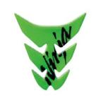 カワサキ純正  タンクパッド ライムグリーン  Ninja ロゴ 　3M製 Ninja ZRX1200 DAEG　ZRX1200R J20070040  KAWASAKI
