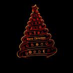 LED USB クリスマスツリー デスクトップ カフェ オフィス クリスマス ツリー 3D 7色ライ ...