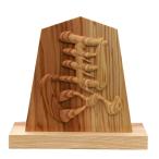 置物 左馬 5寸3分 台座付 唯一無二の彫り方 伝統技法 高彫り かまぼこ彫りと浮かし彫り(浮き彫り)の協奏 木製置物 将棋駒 木製 駒形 飾り駒 お祝い【送料無料】