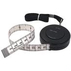 FEELCAT 巻き尺 メジャー 自動巻取り式 150cm/60inch 巻尺 テープメジャー 両面用 テーラーメジャー (A-ブラック)