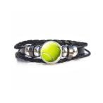 Yahoo! Yahoo!ショッピング(ヤフー ショッピング)シックなデザインのテニスボール革製ブレスレット　１個