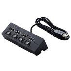  Elecom USB ступица 2.0 собственный энергия 4 порт индивидуальный переключатель есть функция принцип 1m MacBook/Surface Pro/Chromeboo