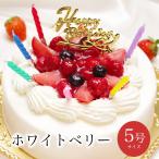 ショッピング誕生日 誕生日ケーキ バースデーケーキ 送料無料 宅配 大人 子供 冷凍 / ホワイトベリー 5号 4-6人用