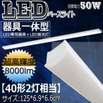 器具一体型 LEDベースライト LED蛍光灯 直管 40w形 120cm 逆富士型 逆富士蛍光灯 天井直付 全光束8000lm 40W形2灯 高輝度 発光部交換可能 50W 40W2灯相当 色選択