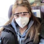 送料無料 フェイスシールド フェイスガードアイシールド 防護 防塵 粉塵 ゴーグル メガネ めがね 眼鏡 曇り止め DIY 花粉 飲食 接客 クリア