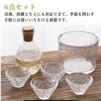 クリア 6点 冷酒器セット 透明 セッ�