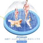 シャワーマット 大きい 芝生遊び 水遊び 170cm プールマット プレイマット ビニールプール ウォーター 噴水プール 噴水マット 子供用 外遊び