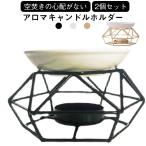 香りの燭台 陶器 ブラック アロマポ