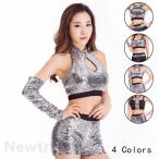  Корея способ женский Cheer девушка костюм танцевальный костюм Cheery da- верх и низ в комплекте hip-hop постановка одежда stage костюм движение . исполнение . отвечающий ..