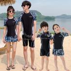 2023 новая модель фитнес родители .... купальный костюм папа мама ребенок женский купальный костюм короткий рукав верх и низ в комплекте .. купальный костюм солнцезащитное средство скорость .. серфинг дайвинг море сторона каникулы семья 