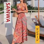 リゾートワンピース　旅行　夏　サマードレス　リゾート　レディースドレス　ビーチドレス　スカート　海辺　セクシー　sexy　着痩せ　20代30代40代