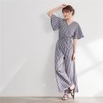 レディース オールインワン シンプル 女性 コンビネゾン ロンパース 年 夏 レトロ プリントジャンプスーツ バックレース カジュアルパンツ
