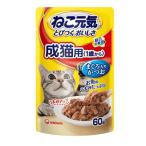 ユニ・チャーム　ねこ元気　総合栄養食　パウチ　成猫用（1歳から）　まぐろ入りかつお　60ｇ　キャットフード　ウェット　パウチ