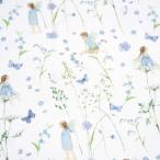 【140cm×50cm】ドイツ輸入生地acufactum340　妖精の庭・ブルー　生地