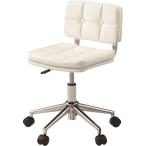 パーソナルチェア デスクチェア 幅40cm ホワイト 2脚セット キャスター 昇降式 スチール ソフトレザー 合皮 リビング 在宅ワーク【メーカー直送】