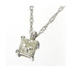 0.15ctダイヤモンドプリンセスカットペンダント/ネックレス プラチナ【メーカー直送】