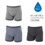 尿漏れパンツ 男性用 ミルクヴェッチ おしりまで安心 ニットトランクス 3色3枚組 ちょいモレに 失禁パンツ