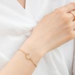 ショッピングハワイアン ハワイアンジュエリー ブレスレット レディース ステンレス 三日月 ムーン フレンチロープ 金属アレルギー イエローゴールドカラー