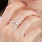 リング メンズ レディース シルバー 刻印 ブルーダイヤモンド シンプル クロスライン クロッシング 細身 上品 おしゃれ 指輪 Silver 925