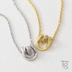  гавайская бижутерия пара колье нержавеющая сталь металл аллергия шланг колодка подкова [ серебряный & желтое золото ]