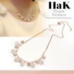 Yahoo! Yahoo!ショッピング(ヤフー ショッピング)ネックレス ショートネックレス フラワーモチーフ 天然石 レディースアクセサリー 送料無料