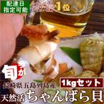 天然 活ちゃんばら貝（チャンバラ貝／マガキ貝）１ｋｇセット（約30個入り）（西海国立公園　長崎県五島列島産）