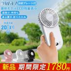 ハンディファン 携帯扇風機 首掛け扇風機 冷却プレート付 3段階調節 LED残量表示 静音 折り畳み式 充電式 小型 ネッククーラー 熱中症対策