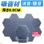 防音材 ウレタンフォーム 防音パネル 防音シート 吸音対策 消音 騒音 しゃれな六角形 手軽にDIY 難燃 断熱 防湿 30*30cm 9mm 12枚