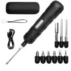 電動ドライバー 小型 電子ドライバ 充電式 強力 高同心度 ブレ抑制構造 電動3N.m 手動10N.m 軽量 正逆転切替 充電ドライバー セット