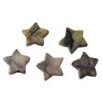 淡い灰色がかったジャスパー スター 星 ビーズパーツ 約12x12x3.5mm //5個セット