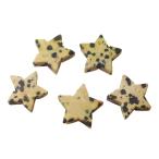 ダルメシアンジャスパー スター 星 ビーズパーツ約12x12x3.5mm //5個セット