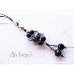 萬字天珠ストラップオニキススモーキ...