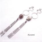 天然石の2wayイヤリングジャスパ...